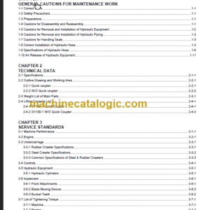 YANMAR SV100-1 SERVICE MANUAL