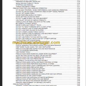 KOMATSU FB100-1 FH120-1 OPERATION MANUAL