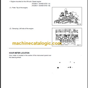 KOMATSU FD200-7 FD250-7 OPERATION MANUAL