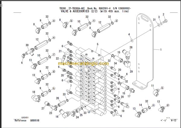 TAKEUCHI TB260 Mini Excavator Parts Manual