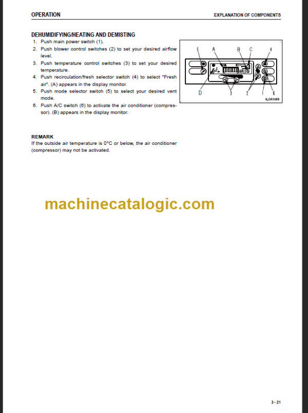 KOMATSU FD200-7 FD250-7 OPERATION MANUAL