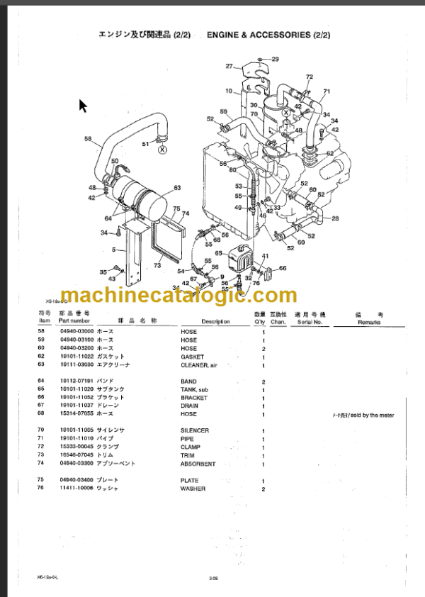 TAKEUCHI TB55UR Hydraulic Excavator Parts Manual