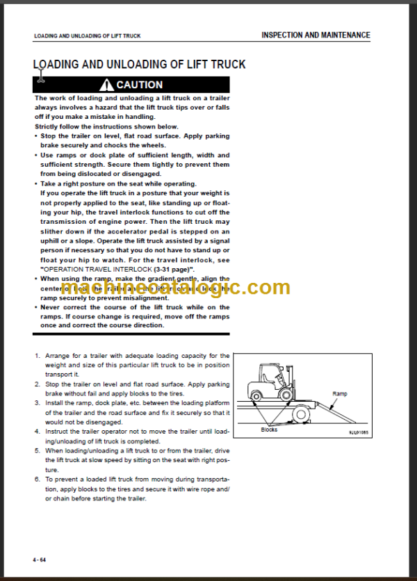 KOMATSU FD200-7 FD250-7 OPERATION MANUAL