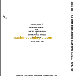 NAVISTAR CGES-460 ENGINE DIAGNOSTIC MANUAL