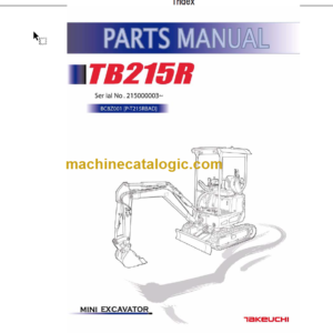 TAKEUCHI TB215R Hydraulic Excavator Parts Manual