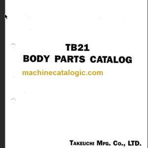 TAKEUCHI TB21 Compact Excavator (Body) Parts Manual