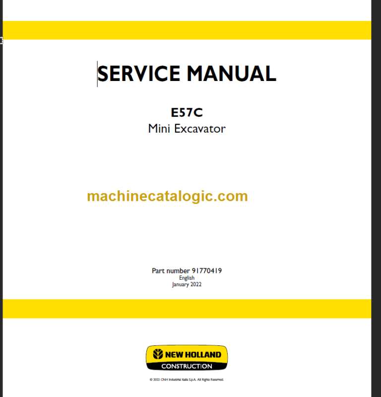 NEW HOLLAND E57C SERVICE MANUAL