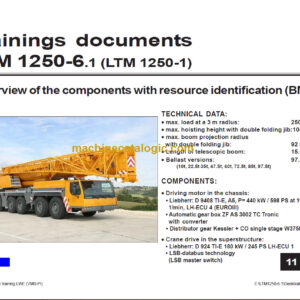 LIEBHERR LTM1250 6.1 TRAINING DOCUMENTS