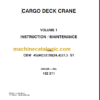 Liebherr Cargo Deck Crane Maintenance Instruction
