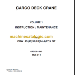 Liebherr Cargo Deck Crane Maintenance Instruction
