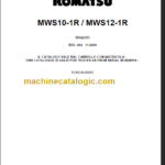 KOMATSU MWS10-1R MWS12-1R PARTS CATALOGUE
