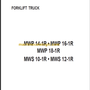 KOMATSU MWP14-1R MWP16-1R SHOP MANUAL