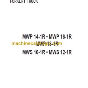 KOMATSU MWP14-1R MWP16-1R DIAGRAMS MANUALS