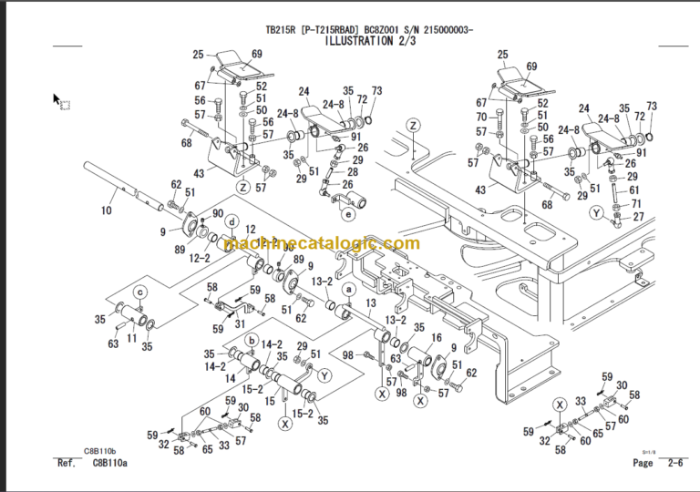 TAKEUCHI TB215R Hydraulic Excavator Parts Manual