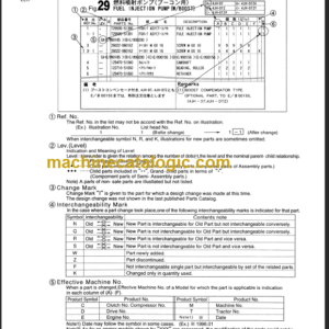 TAKEUCHI TB216 MINI Excavator Parts Manual