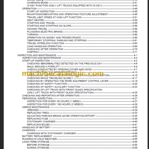 KOMATSU FB25-12 OPERATION AND MAINTENANCE MANUAL