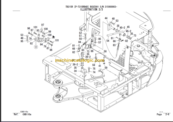 TAKEUCHI TB215R Hydraulic Excavator Parts Manual