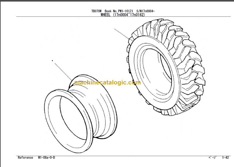 TAKEUCHI TB070W Hydraulic Excavator Parts Manual