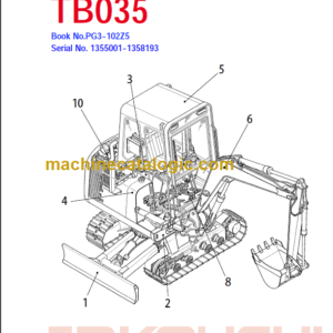 TAKEUCHI TB035 Compact Excavator Parts Manual