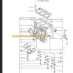 TAKEUCHI TB15FR Mini Excavator Parts Manual Engine