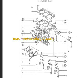 TAKEUCHI TB15FR Mini Excavator Parts Manual Engine