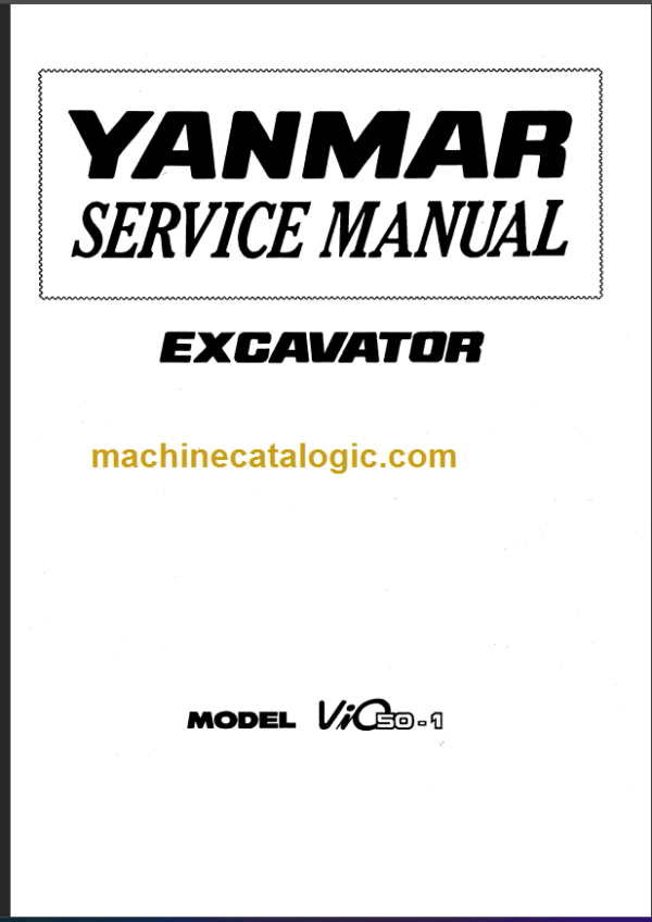 YANMAR VIO50-1 SERVICE MANUAL