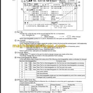 TAKEUCHI TB215R Hydraulic Excavator Parts Manual Engine