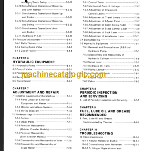 YANMAR VIO50-1 SERVICE MANUAL