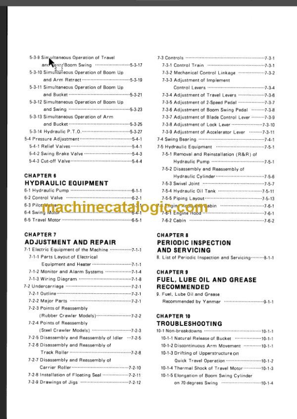 YANMAR VIO50-1 SERVICE MANUAL