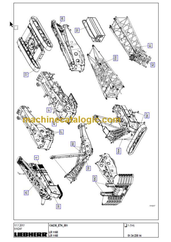 LIEBHERR LR1160 PARTS CATALOGUE