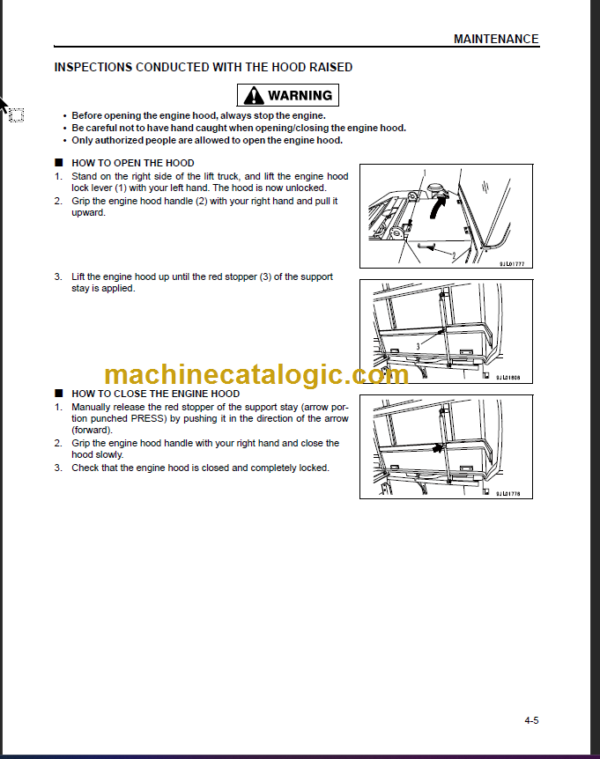 KOMATSU FD100 115 135-8 OPERATION MANUAL