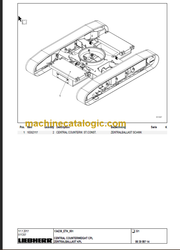 LIEBHERR LR1160 PARTS CATALOGUE