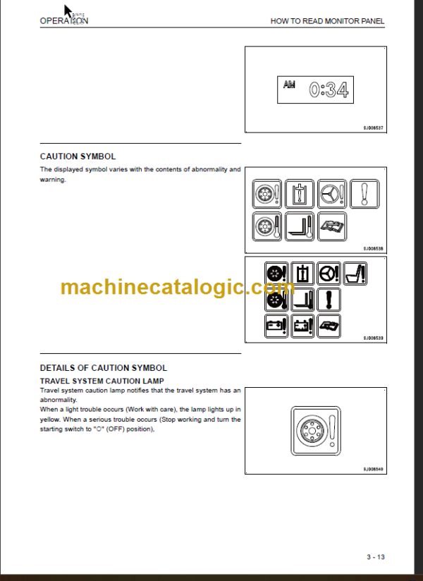 KOMATSU FB30-12 OPERATION AND MAINTENANCE MANUAL