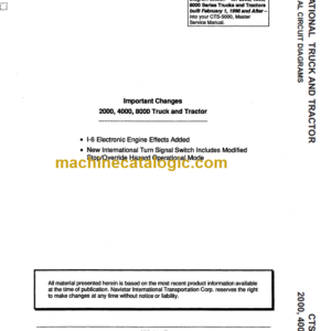 NAVISTAR CTS-5122T 2000-4000-8000 CIRCUIT DIAGRAMS