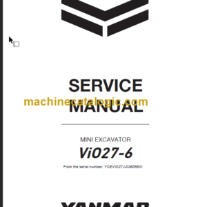 YANMAR VIO27-6 SERVICE MANUAL