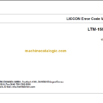 LIEBHERR LTM1500 8.1 ERROR CODE MANUAL