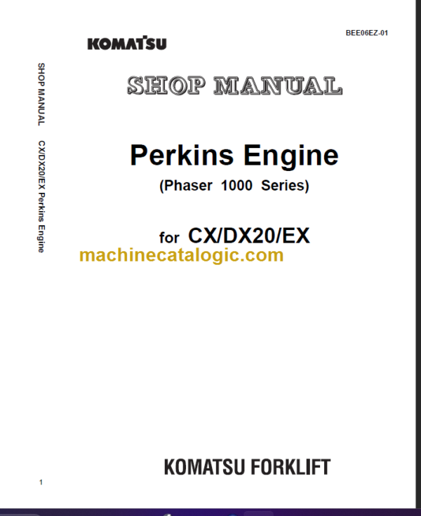 KOMATSU CX DX20 EX PERKINS ENGINE SHOP MANUAL