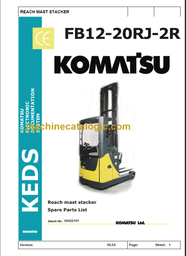 KOMATSU FB12-20RJ-2R SPARE PARTS LIST