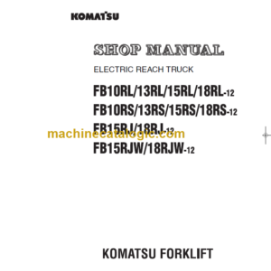 KOMATSU FB15RJ 18RJ-12 SHOP MANUAL