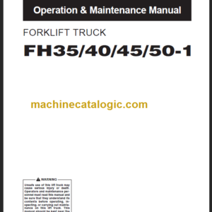 KOMATSU FH30 40 45 50-1 OPERATION MANUAL