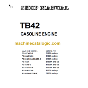 KOMATSU FG33S FG35S(Z) FG40S(Z) SHOP MANUAL