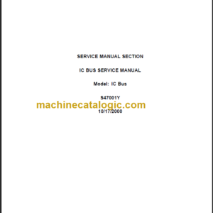 NAVISTAR IC BUS SERVICE MANUAL