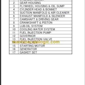 TB128FR ENGINE Parts Manual