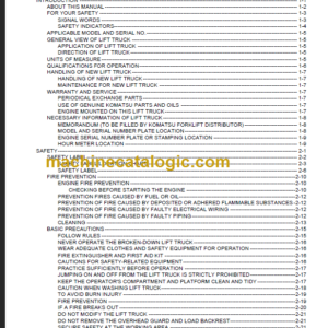 KOMATSU FH30 40 45 50-1 OPERATION MANUAL