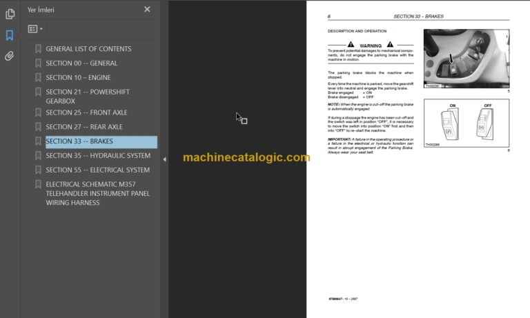 NEW HOLLAND M357 REPAIR MANUAL 