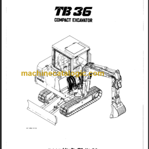 TAKEUCHI TB36 Compact Excavator Parts Manual