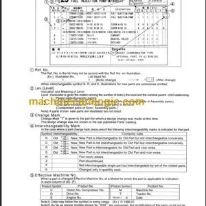 TAKEUCHI TB219 Mini Excavator Parts Manual Engine