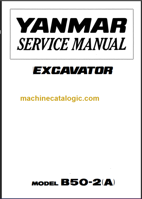 YANMAR B50-2A SERVICE MANUAL