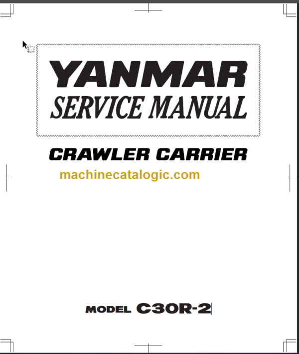 YANMAR C30-2 SERVICE MANUAL