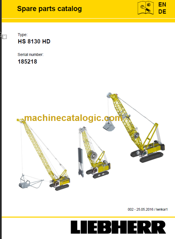 LIEBHERR HS8130 HD PARTS CATALOGUE